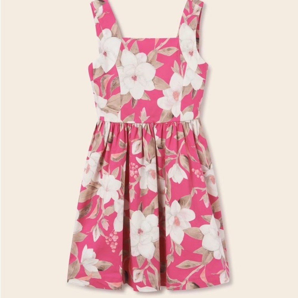 Size 8 Girls Mayoral Pink and White Floral Dress